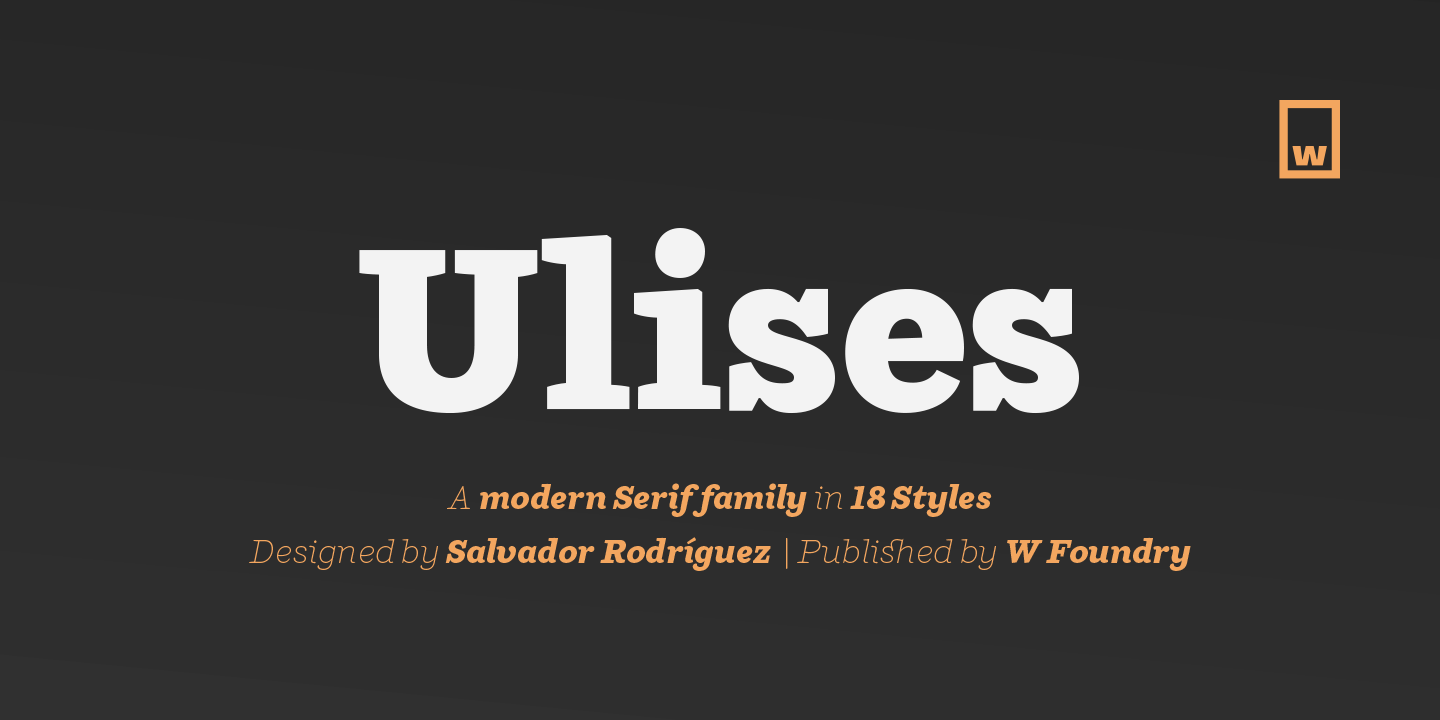 Пример шрифта Ulises