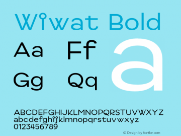 Пример шрифта Wiwat
