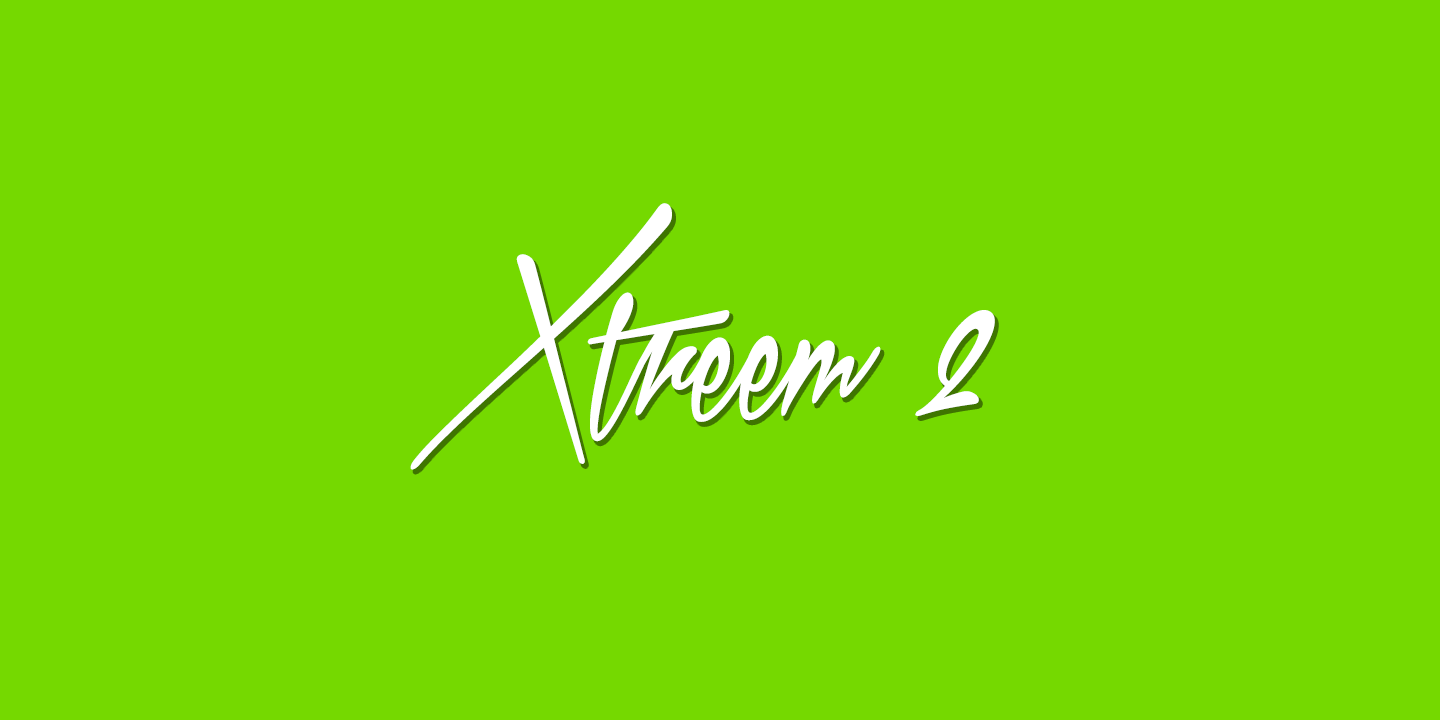 Пример шрифта Xtreem 2