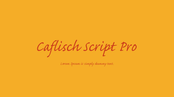 Пример шрифта Caflisch Script Pro