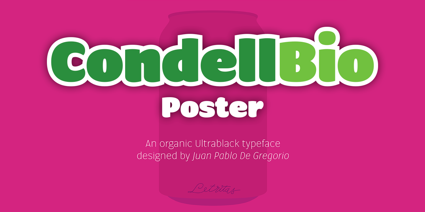 Пример шрифта Condell Bio Poster
