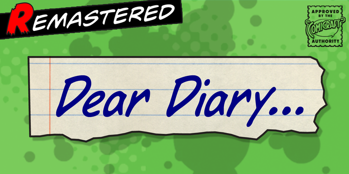 Пример шрифта Dear Diary
