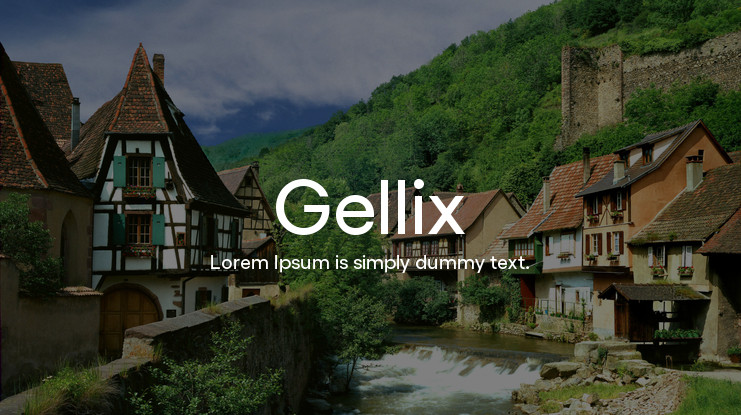 Пример шрифта Gellix