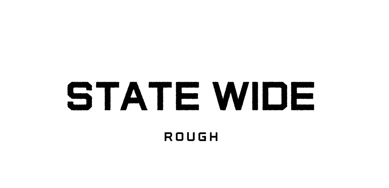 Пример шрифта State Wide Rough