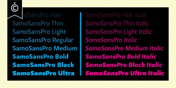Пример шрифта Samo Sans Pro Italic
