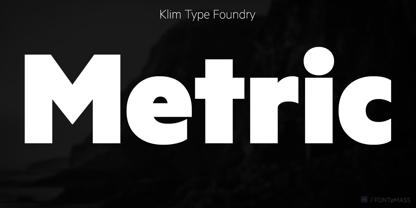 Пример шрифта Metric Medium Italic