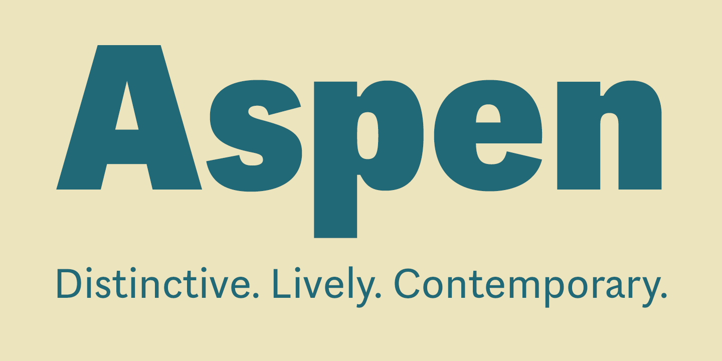 Пример шрифта Aspen Ultra Light Italic