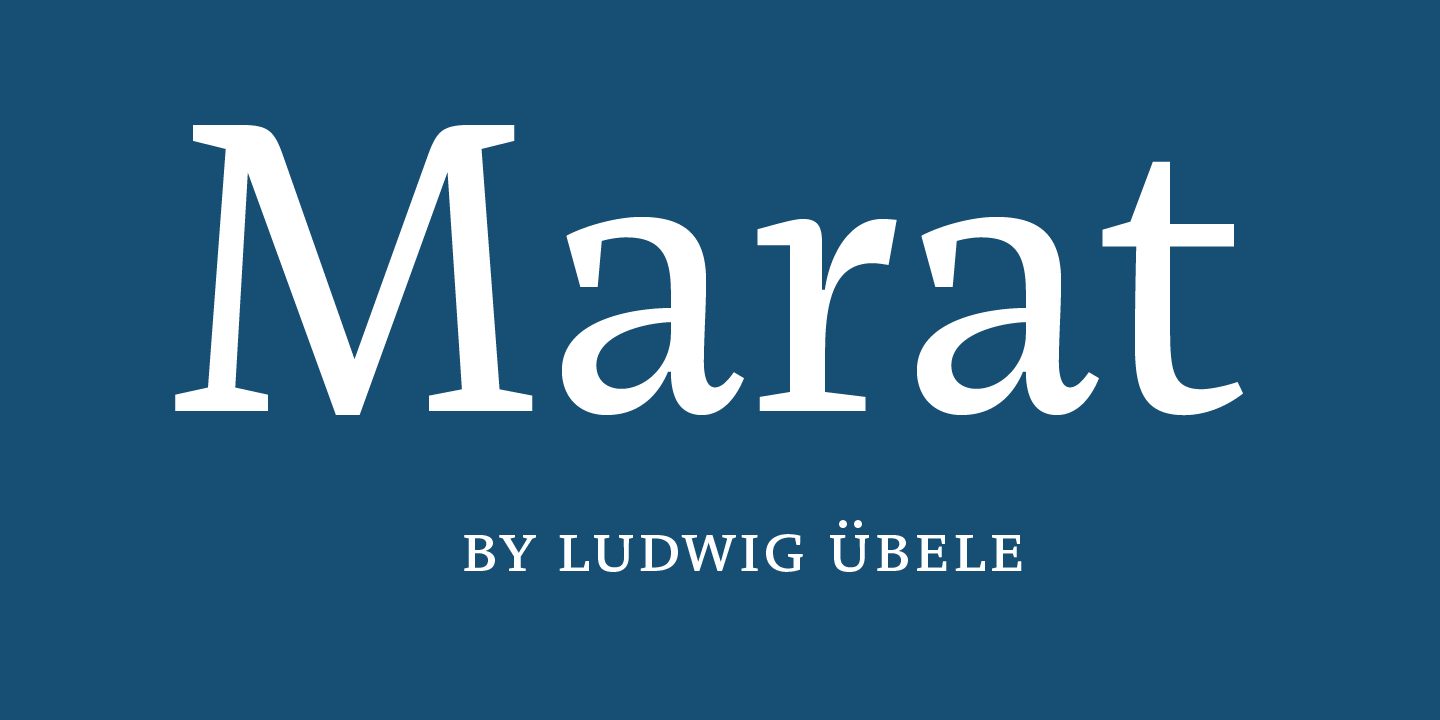 Пример шрифта Marat