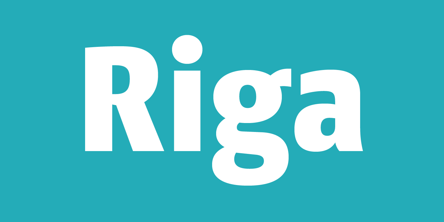 Пример шрифта Riga Medium Italic