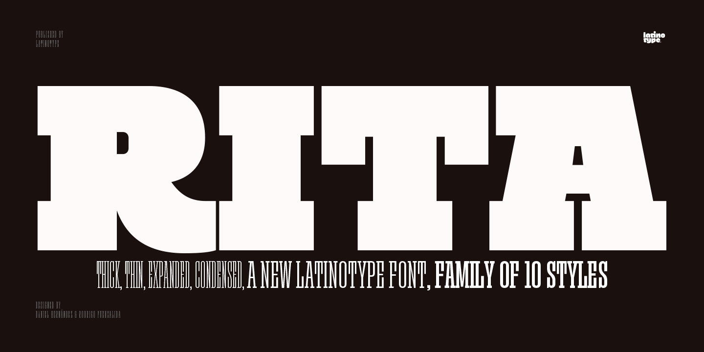 Пример шрифта Rita Thin