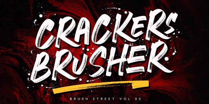 Пример шрифта Crackers Brusher Regular