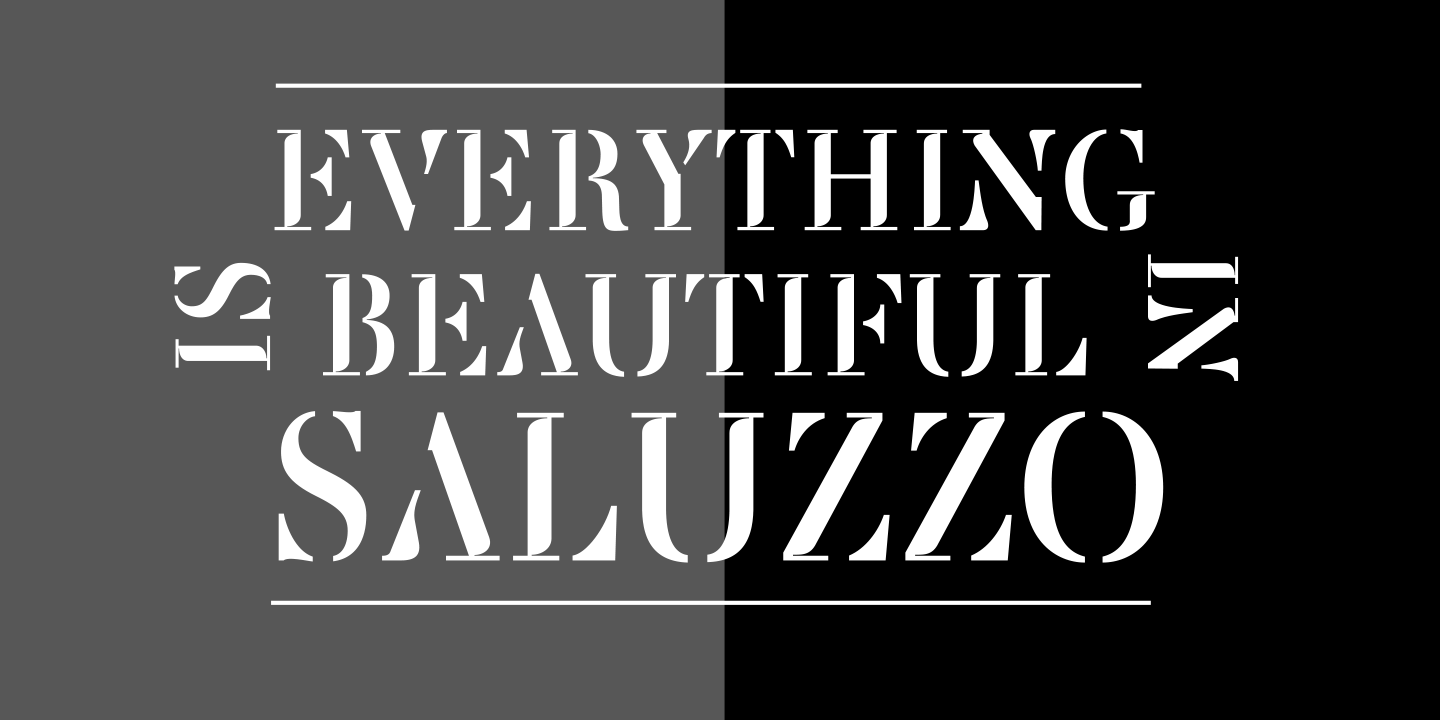 Пример шрифта Saluzzo
