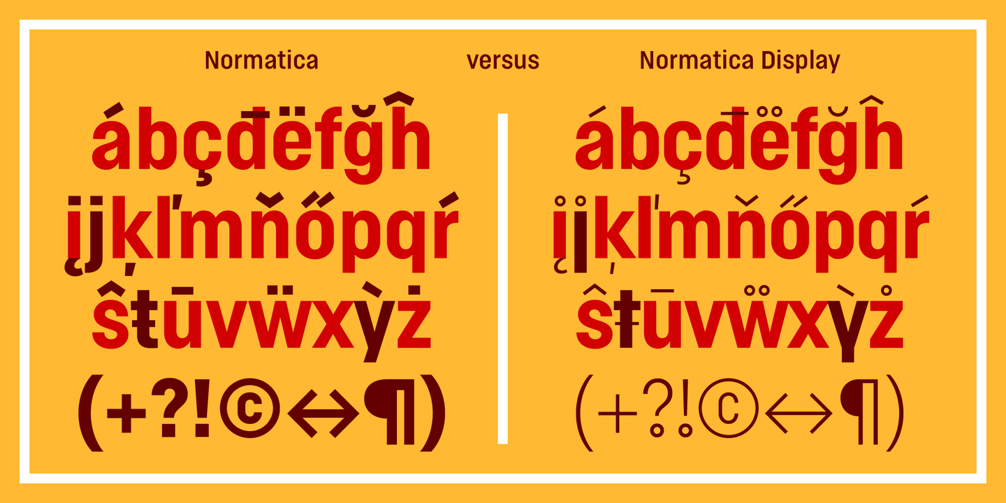 Пример шрифта Normatica Display Light
