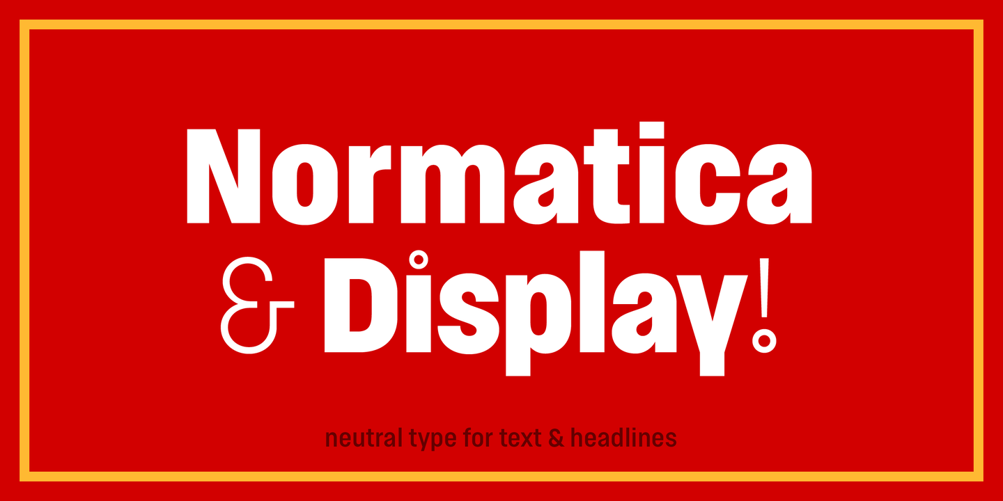 Пример шрифта Normatica Display Black Italic