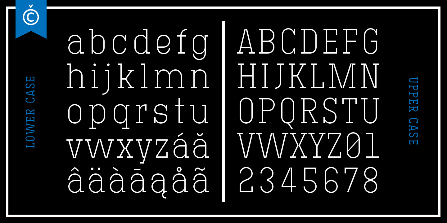 Пример шрифта Technik Serif 25