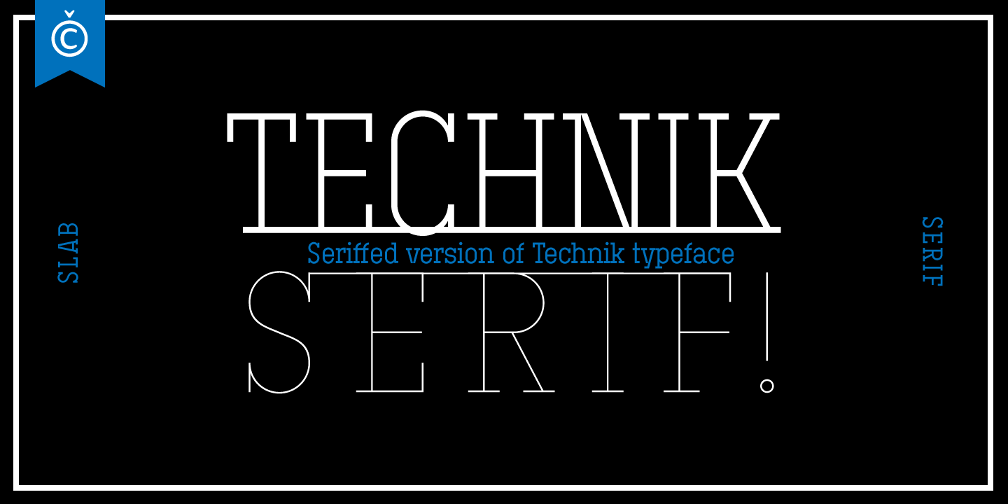 Пример шрифта Technik Serif