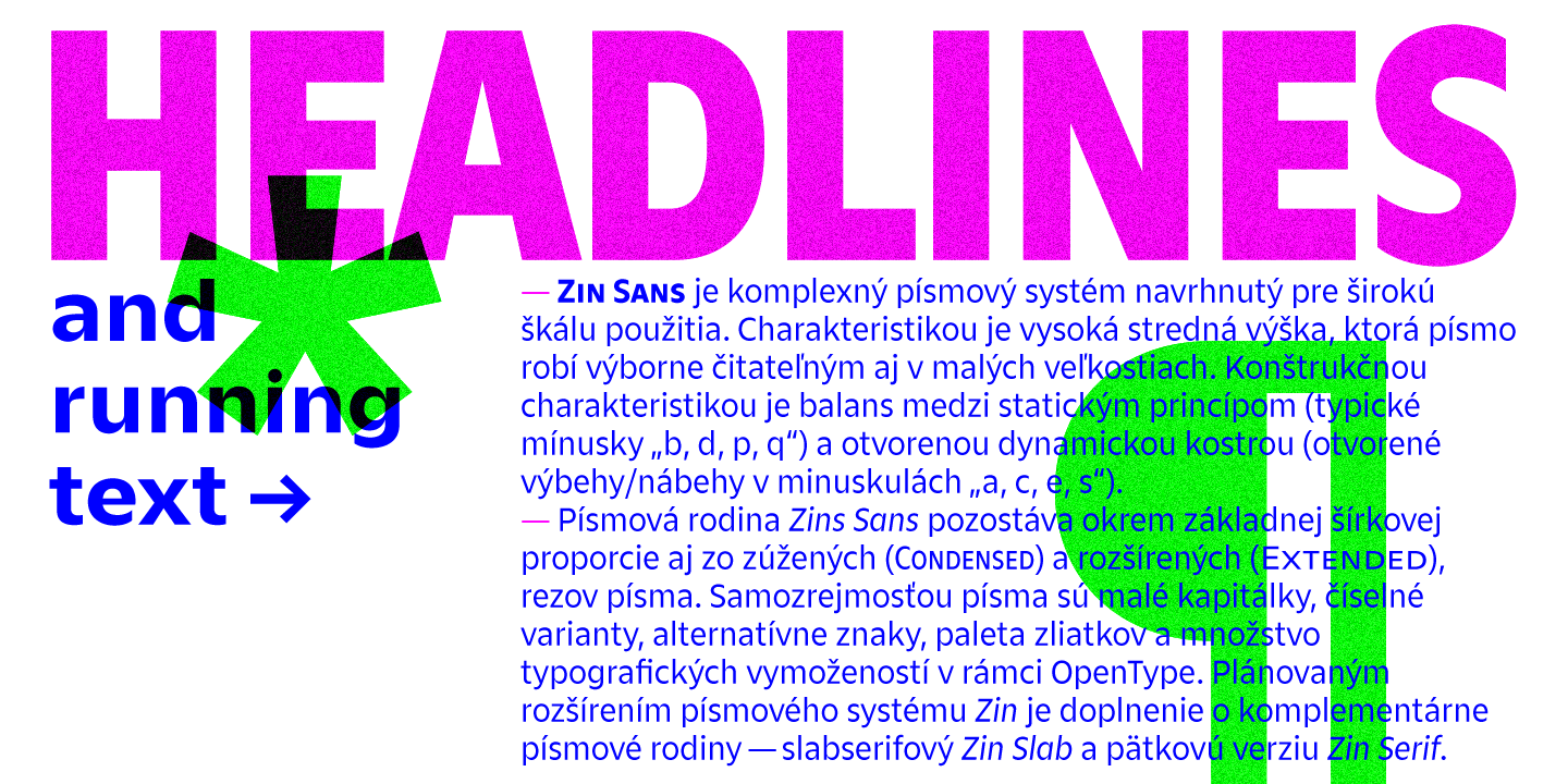 Пример шрифта Zin Sans Cond Bold Italic