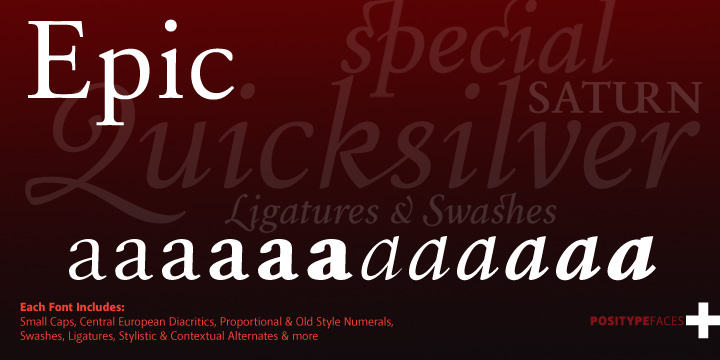 Пример шрифта Epic Ultra Italic