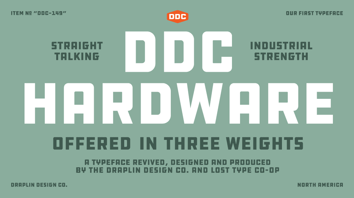 Пример шрифта DDC Hardware Regular