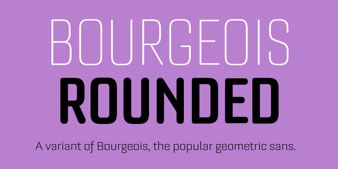 Пример шрифта Bourgeois Rounded Bold