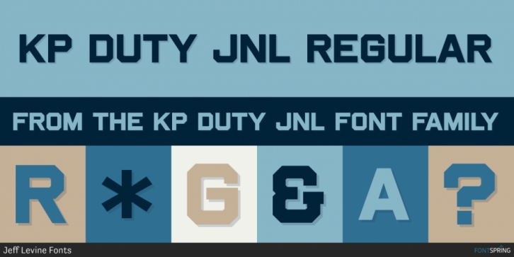 Пример шрифта KP Duty JNL