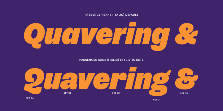 Пример шрифта Passenger Sans Bold Italic