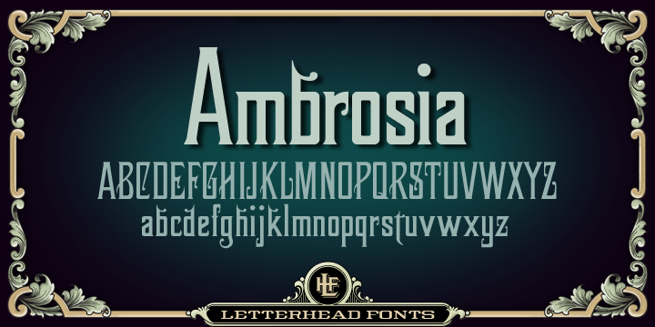 Пример шрифта Ambrosia