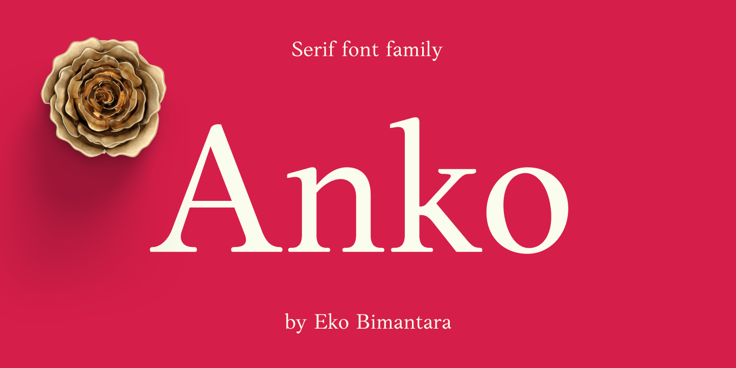 Пример шрифта Anko Italic
