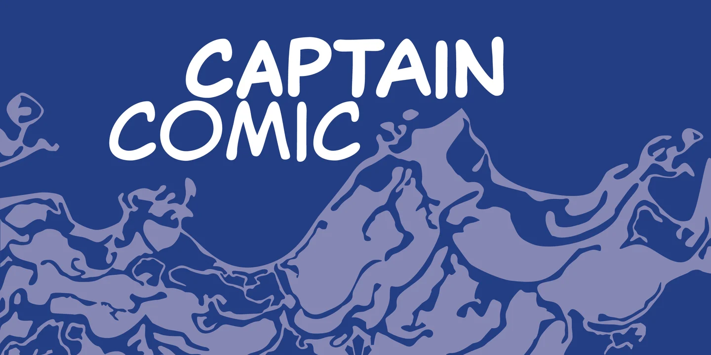 Пример шрифта Captain Comic