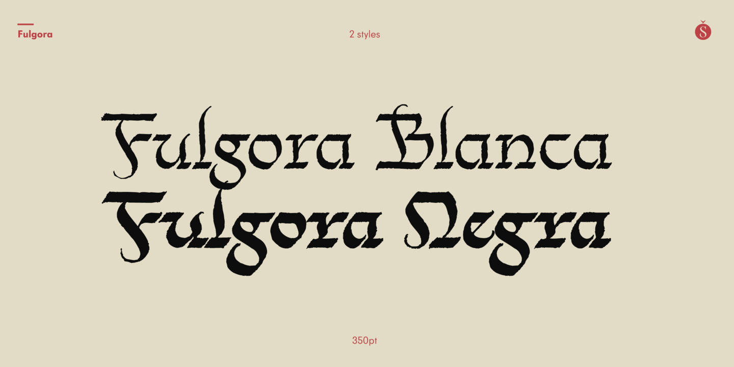 Пример шрифта Fulgora Negra