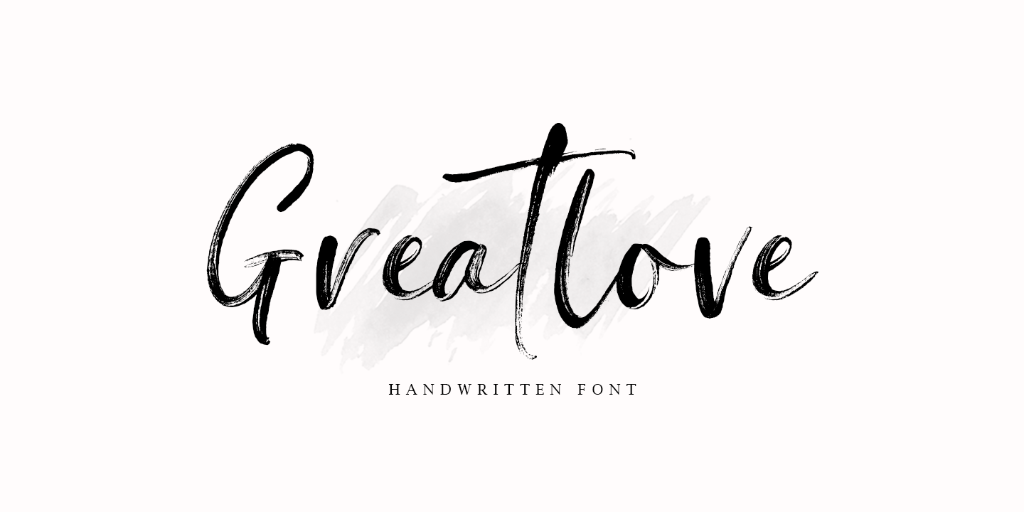 Пример шрифта Greatlove