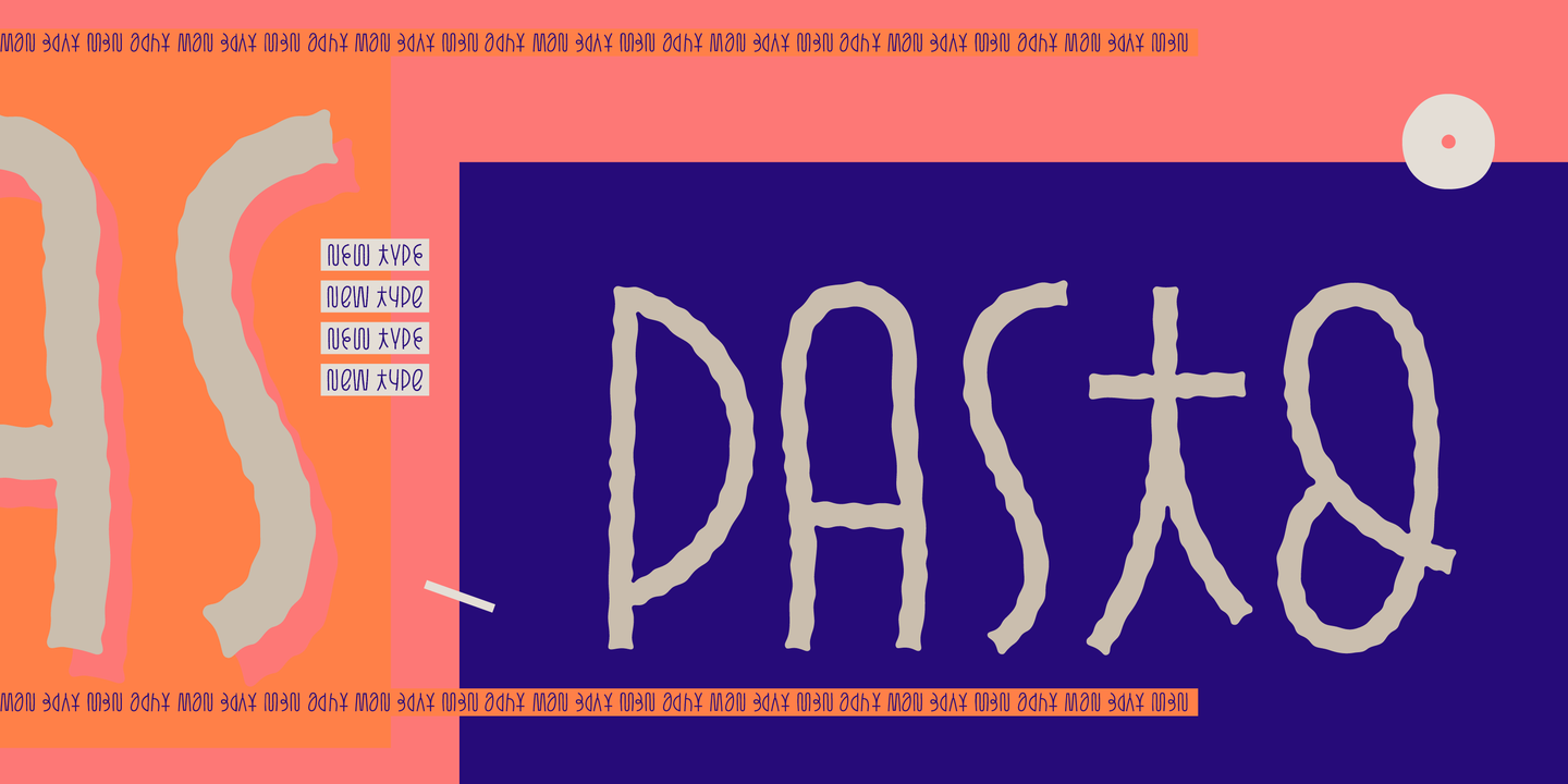 Пример шрифта Pasto
