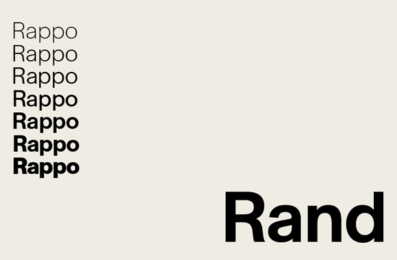 Пример шрифта Rand