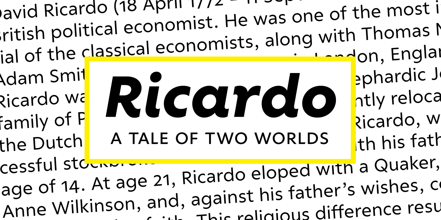 Пример шрифта Ricardo