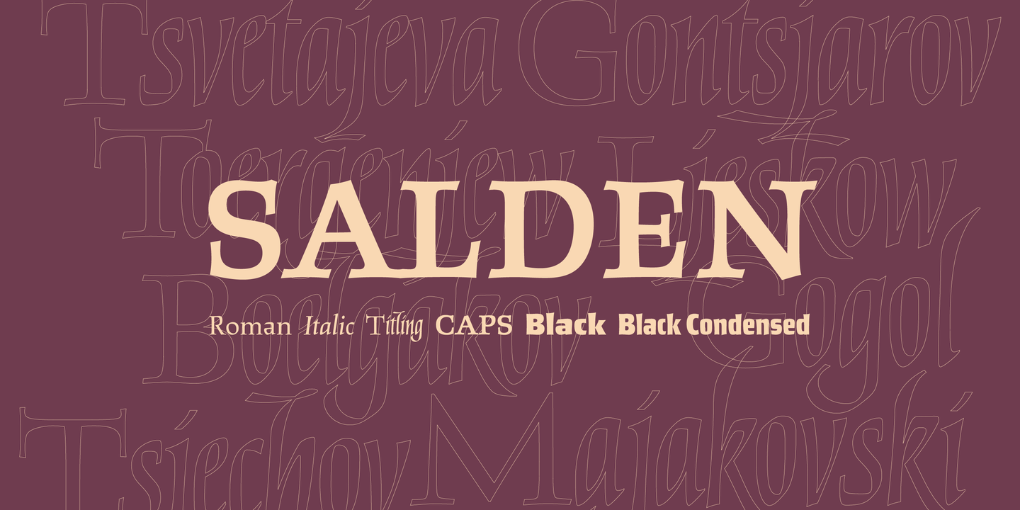 Пример шрифта Salden