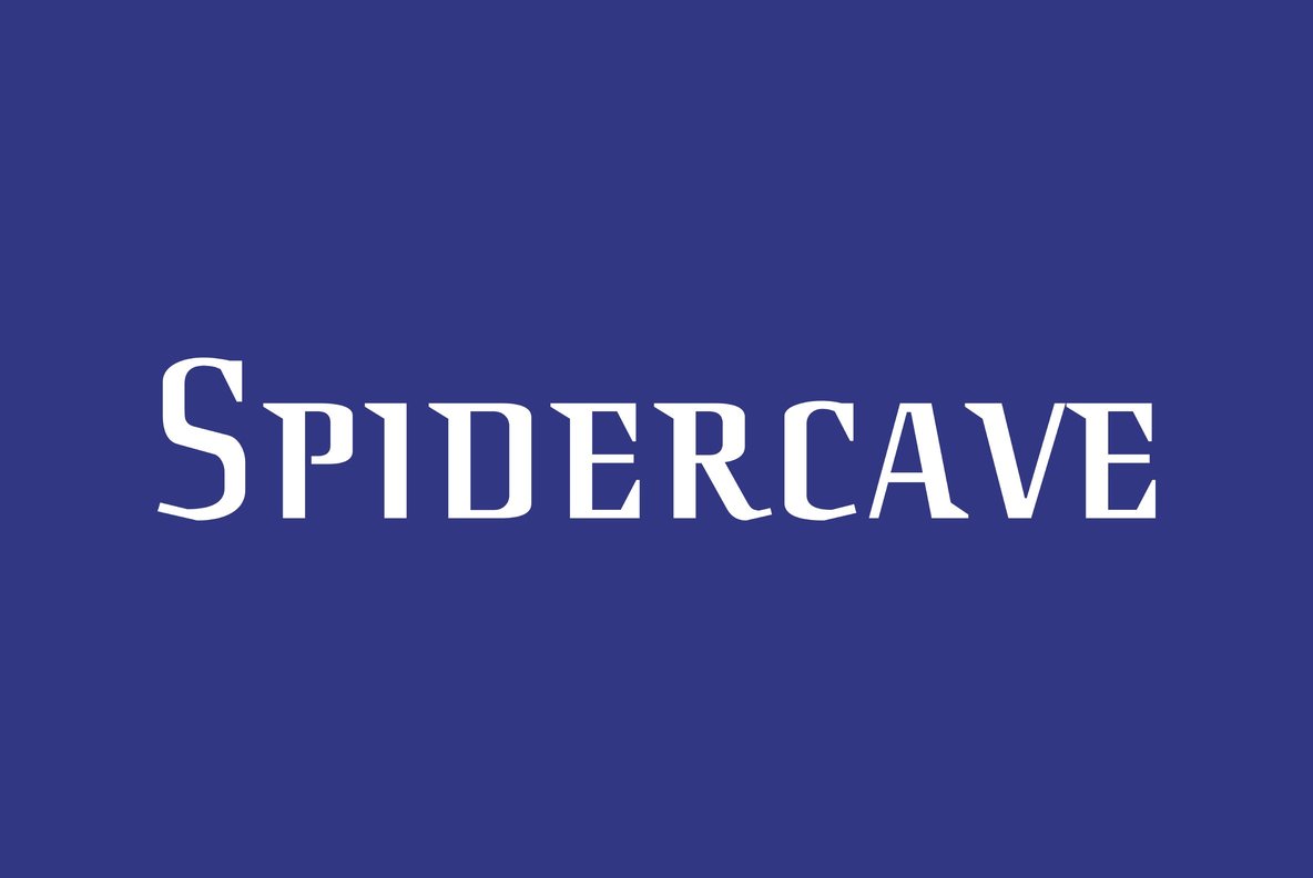 Пример шрифта Spider Cave