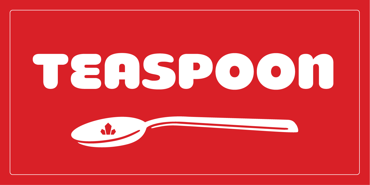 Пример шрифта Teaspoon