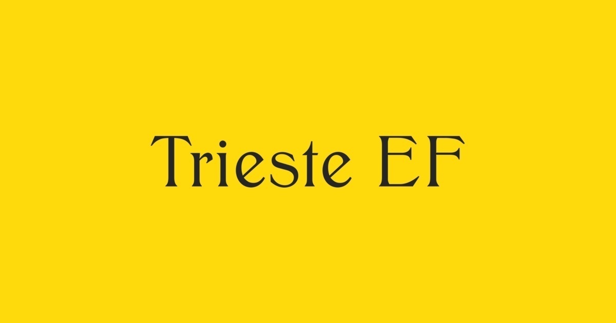 Пример шрифта Trieste EF