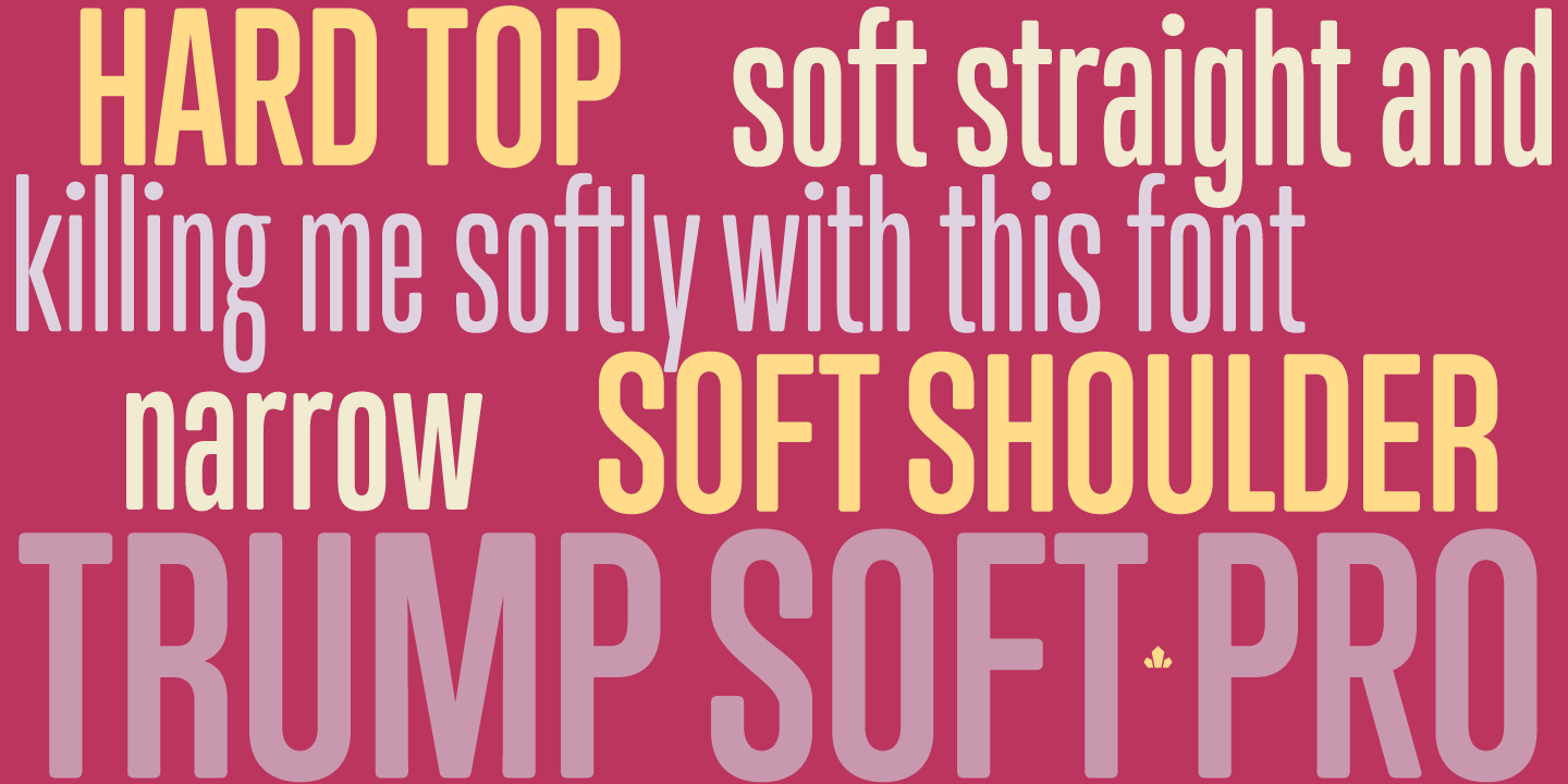 Пример шрифта Trump Soft Pro