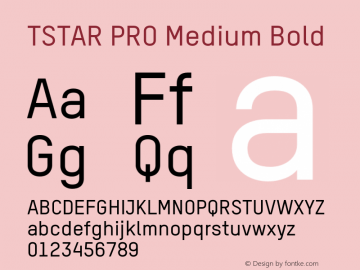 Пример шрифта T-Star Pro
