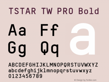 Пример шрифта T-Star TW PRO