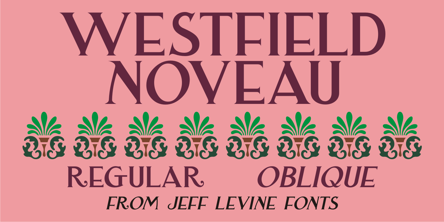 Пример шрифта Westfield Nouveau JNL