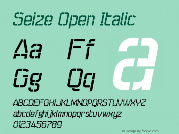 Пример шрифта Seize
