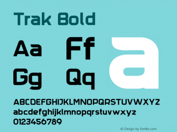 Пример шрифта Trak