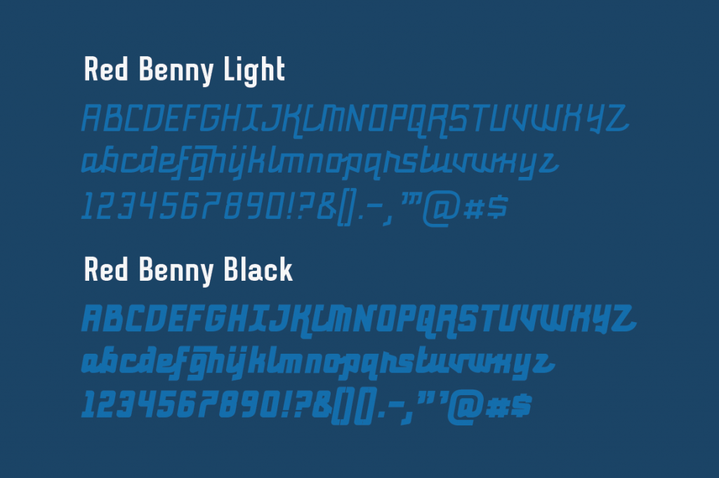 Пример шрифта Red Benny Extra Light