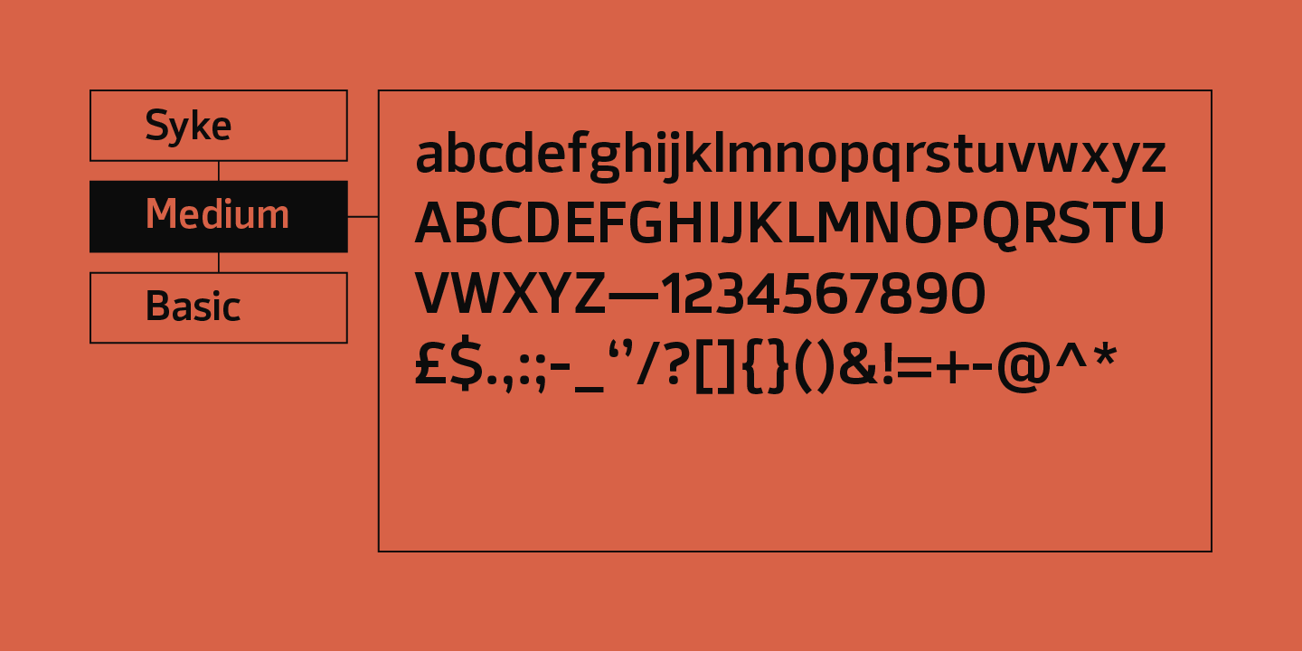 Пример шрифта Syke Italic