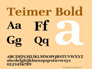 Пример шрифта Teimer