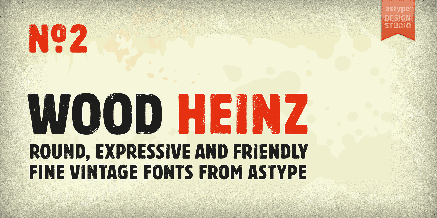 Пример шрифта Wood Heinz No.2