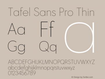 Пример шрифта Tafel Sans Pro