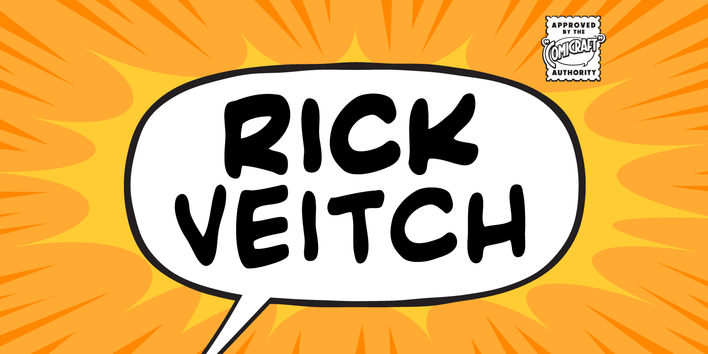 Пример шрифта Rick Veitch